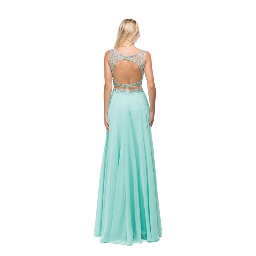 Dancing Queen Mint Green Two-Piece Prom Dress - Picture 2 of 6